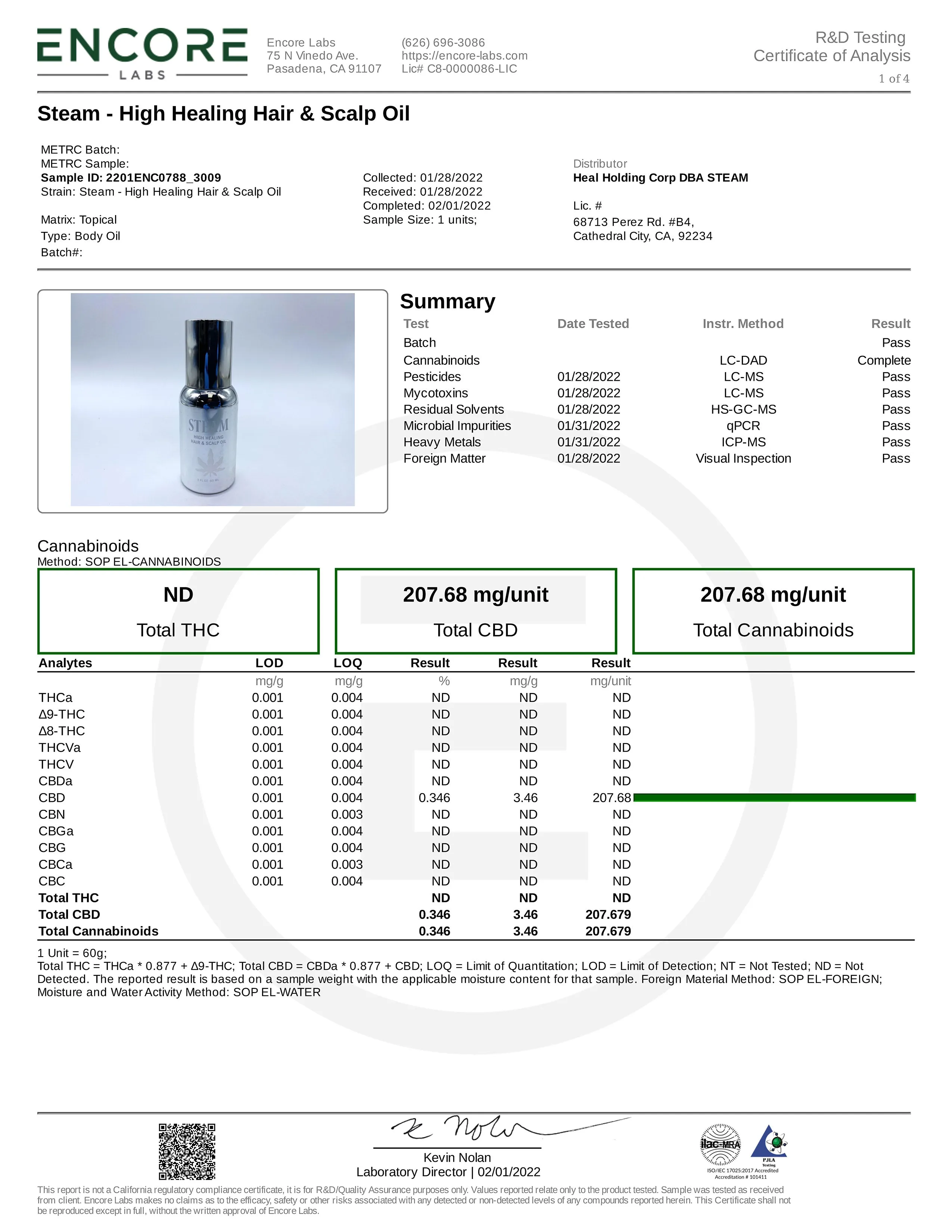 STEAM - High Healing Hair & Scalp Oil 2 oz.