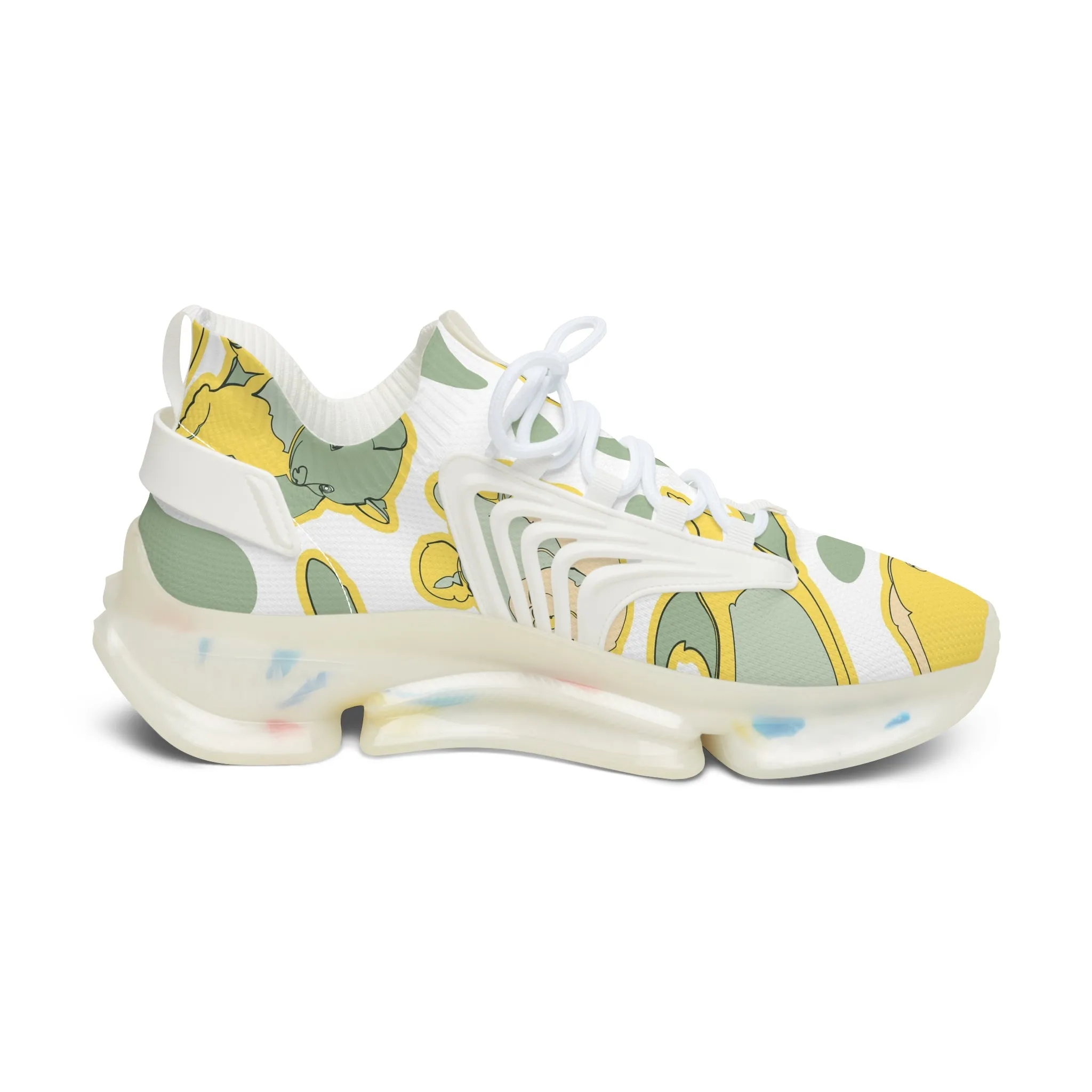 Stylish Women&#039;s Mesh Sneakers with Fun Fruit Design - Lightweight & Breathable Athletic Footwear
