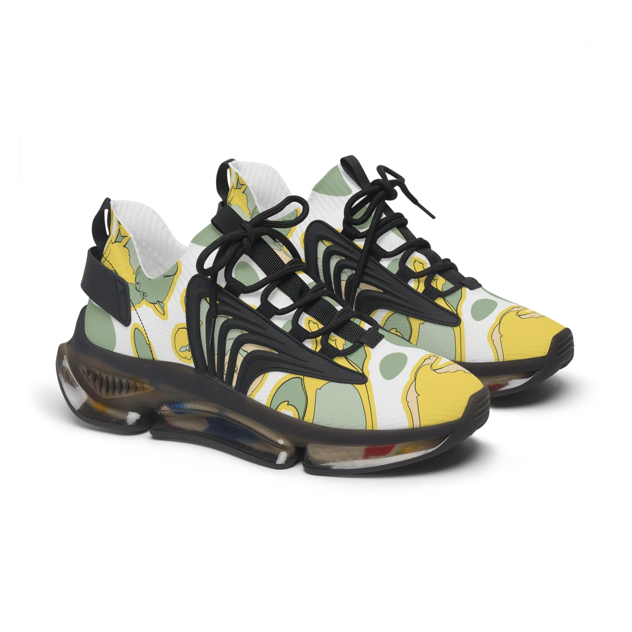 Stylish Women&#039;s Mesh Sneakers with Fun Fruit Design - Lightweight & Breathable Athletic Footwear
