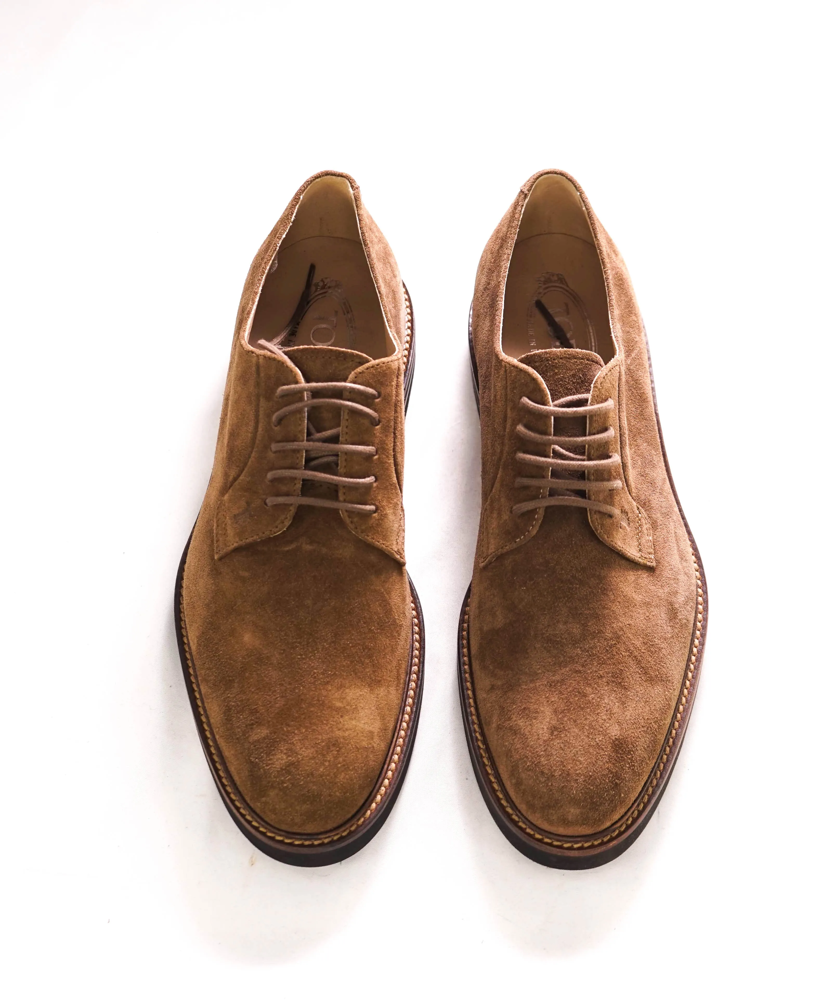 TOD’S - Brown Snuff Tobacco Suede Derby Shoes - 9 US (8T)