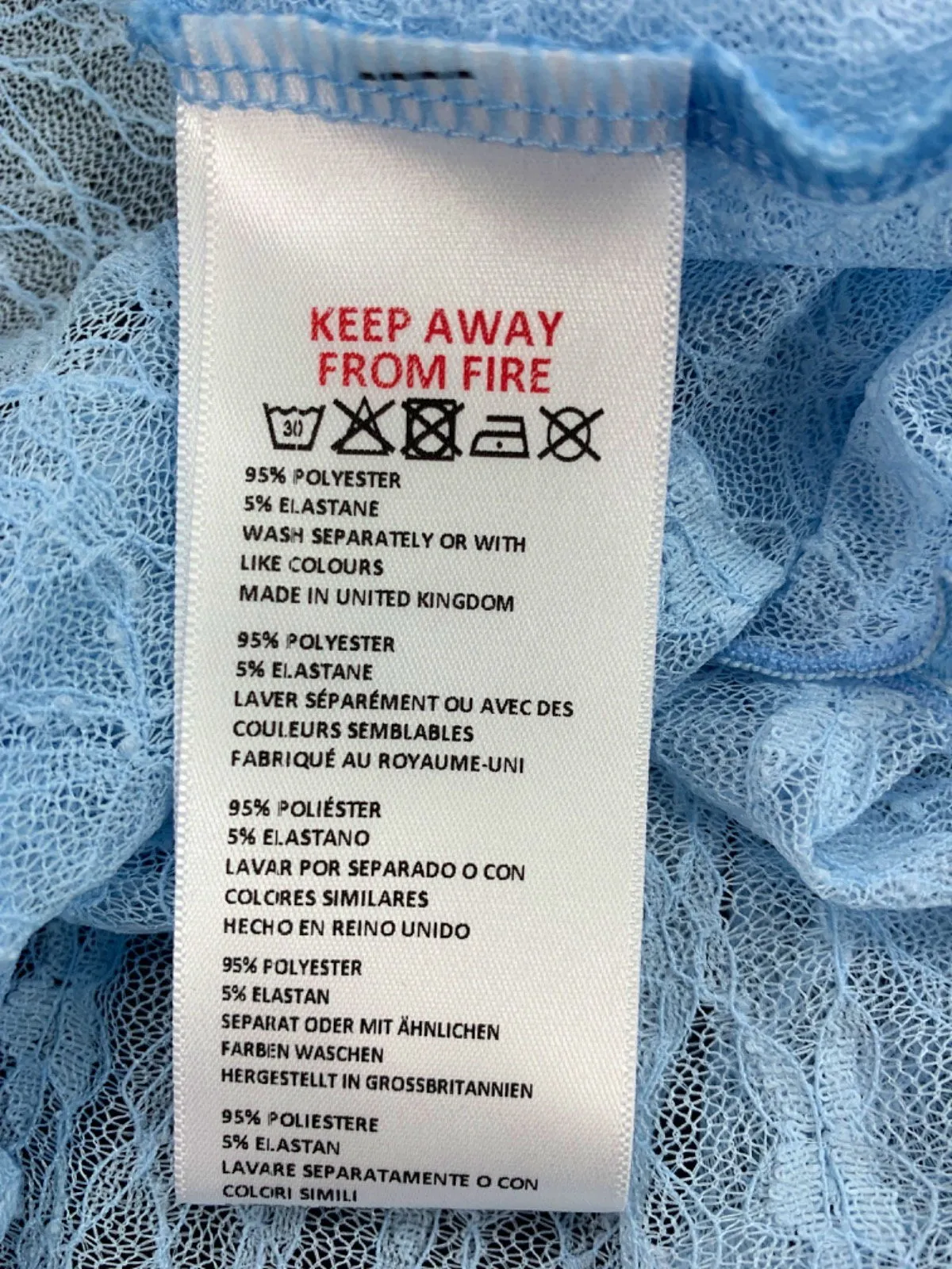 Urban Outfitters Blue Lace Bralette XL