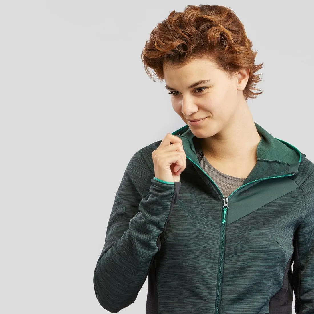 Veste polaire fine de randonnée - mh520 light - femme