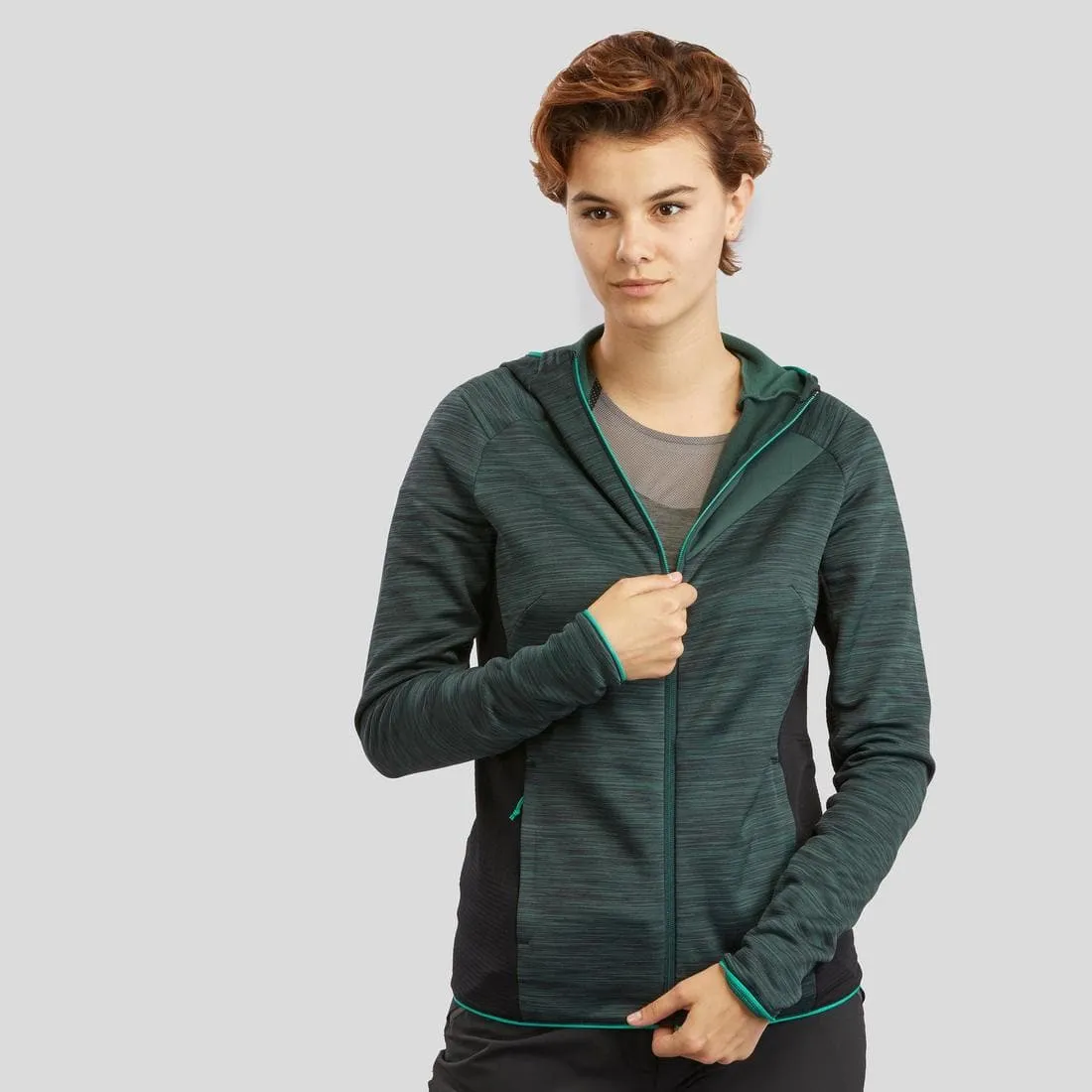 Veste polaire fine de randonnée - mh520 light - femme