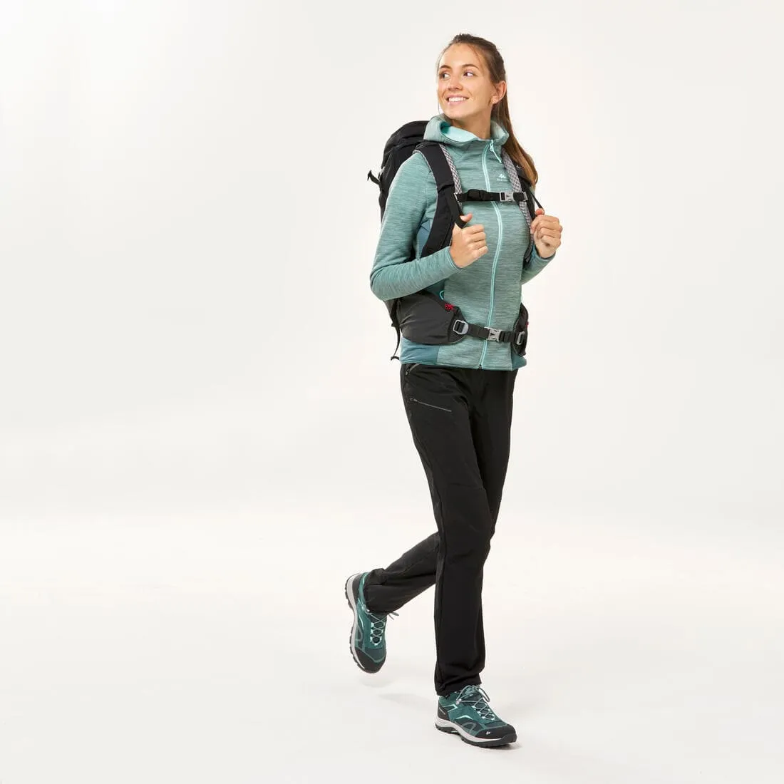 Veste polaire fine de randonnée - mh520 light - femme