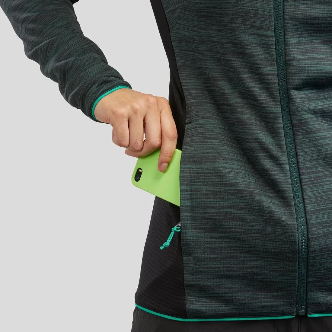 Veste polaire fine de randonnée - mh520 light - femme