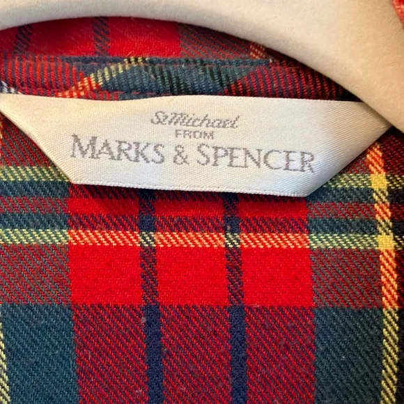 Vintage Marks and Spencer classic tartan Women's Robe M