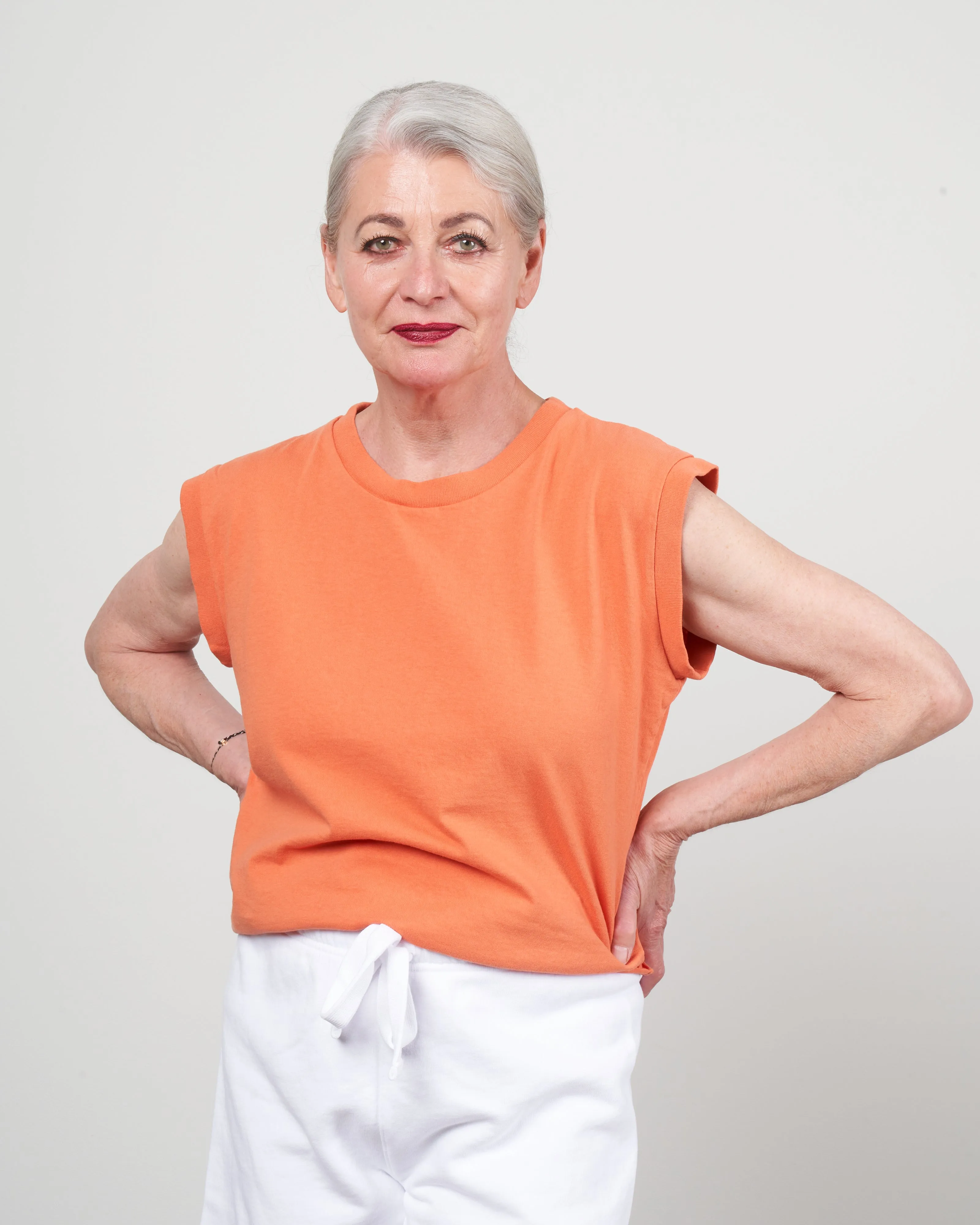 vintage muscle tee - tangerine