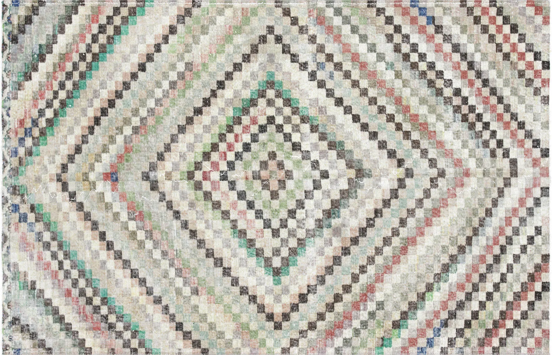 Vintage Turkish Mid-Century-Modern Rug - 5'4" x 8'6"