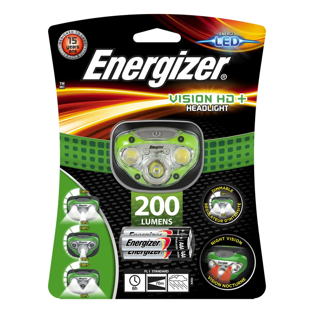 Vision HD  Headlamp green