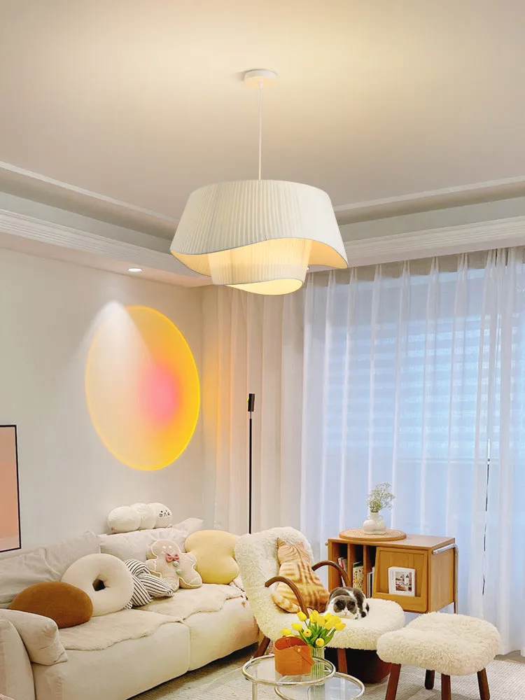 Wiki Modern White Fabric Suspended Light