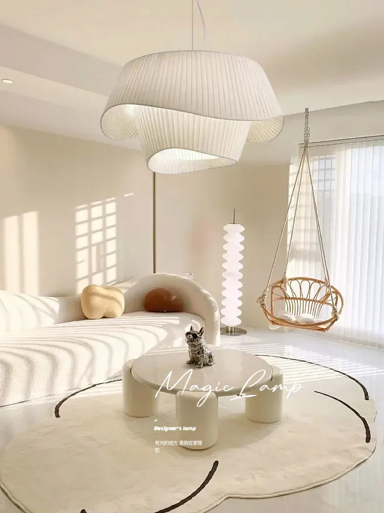 Wiki Modern White Fabric Suspended Light