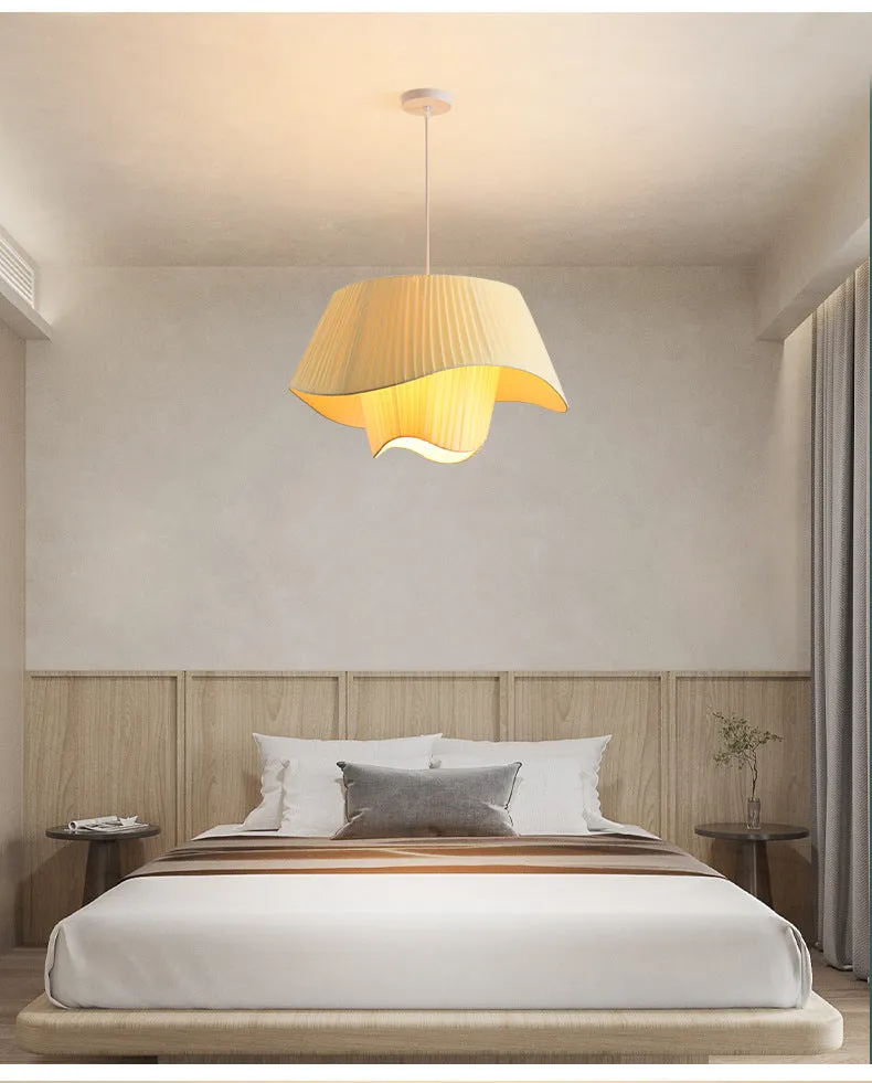 Wiki Modern White Fabric Suspended Light