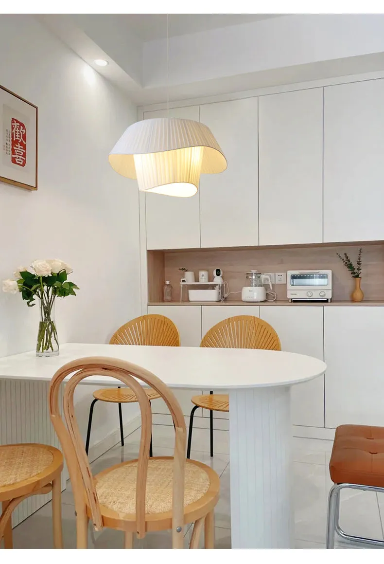Wiki Modern White Fabric Suspended Light