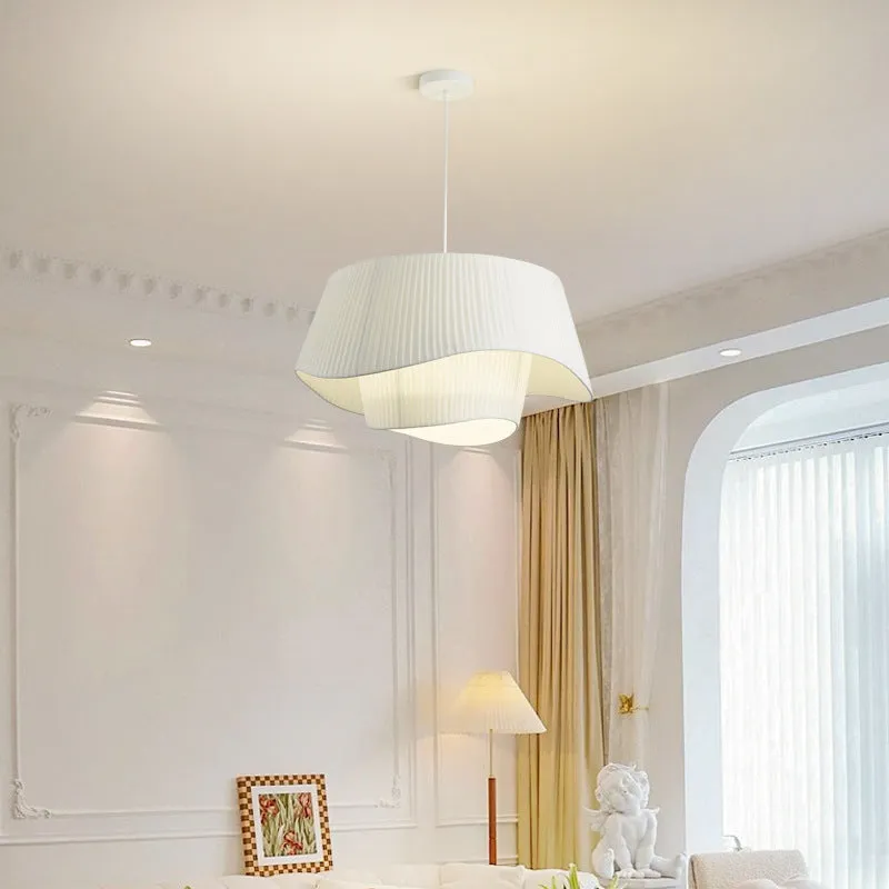Wiki Modern White Fabric Suspended Light