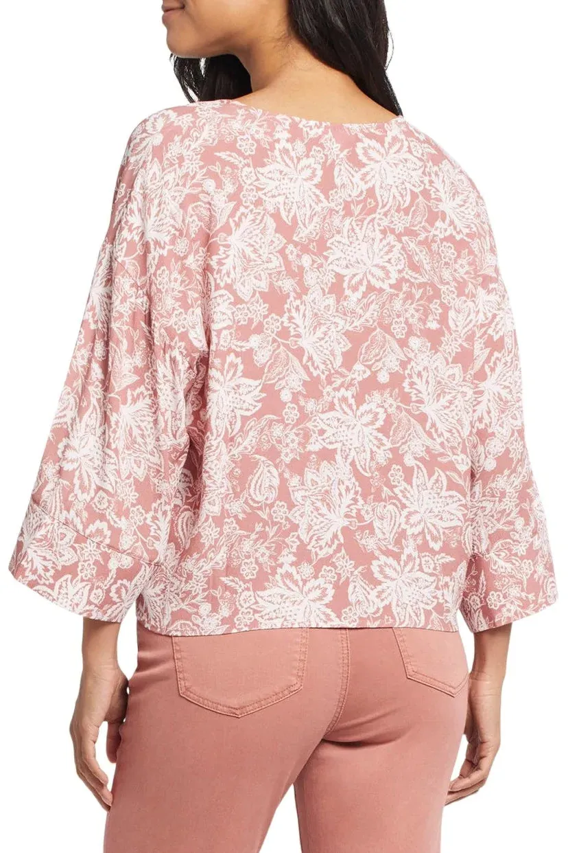 Women's Tribal Jeans | Kimono Blouse with Bell Sleeves | Misty Clay