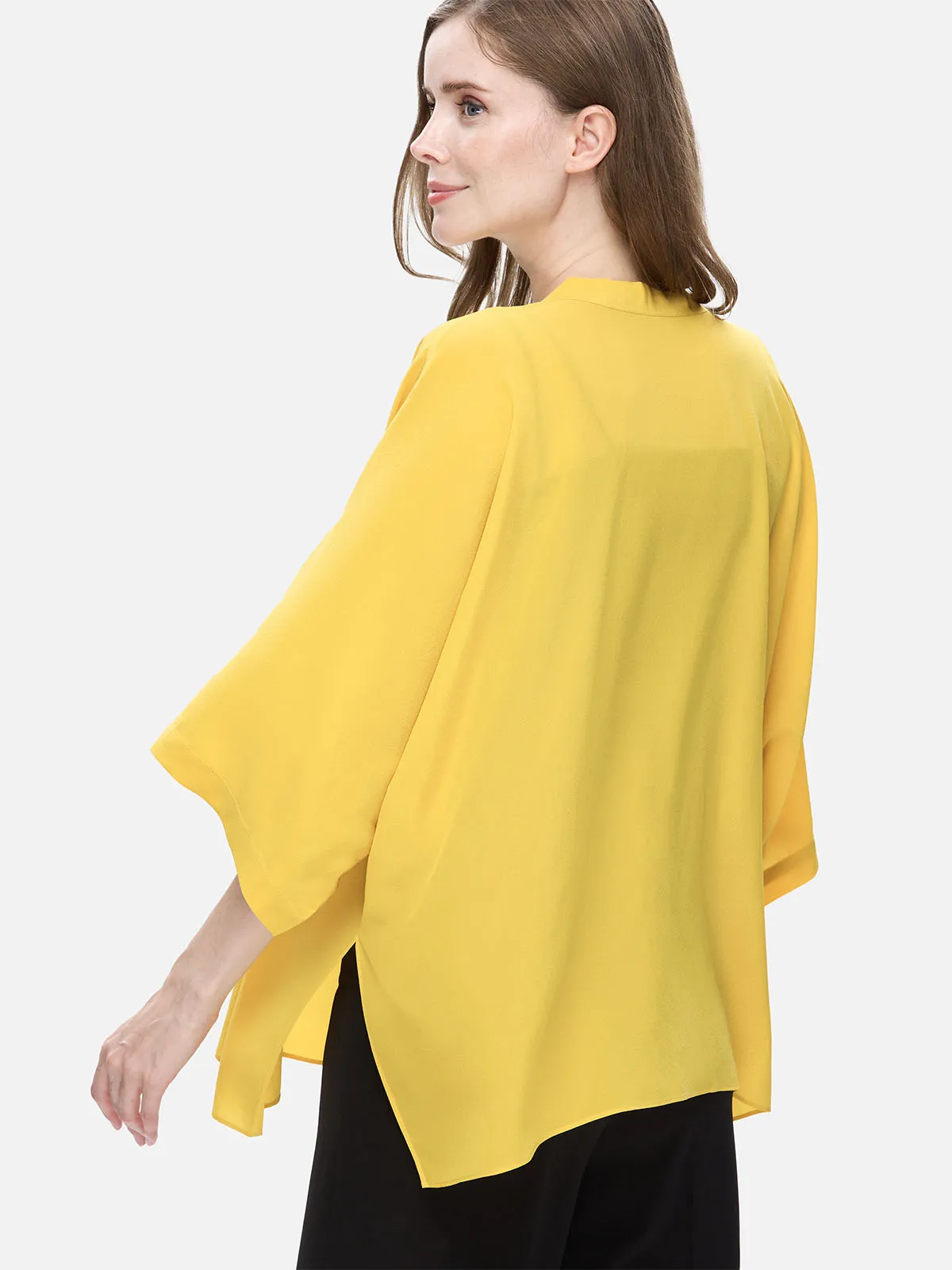 Yellow Silk Relax Cardigan