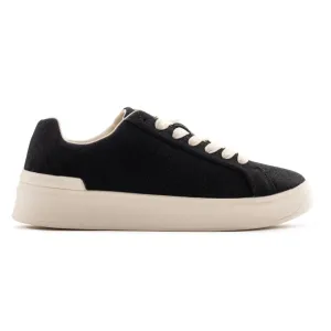 ZARA MONOCHROME SUEDE LEATHER SNEAKERS 2216-320-400-BLK