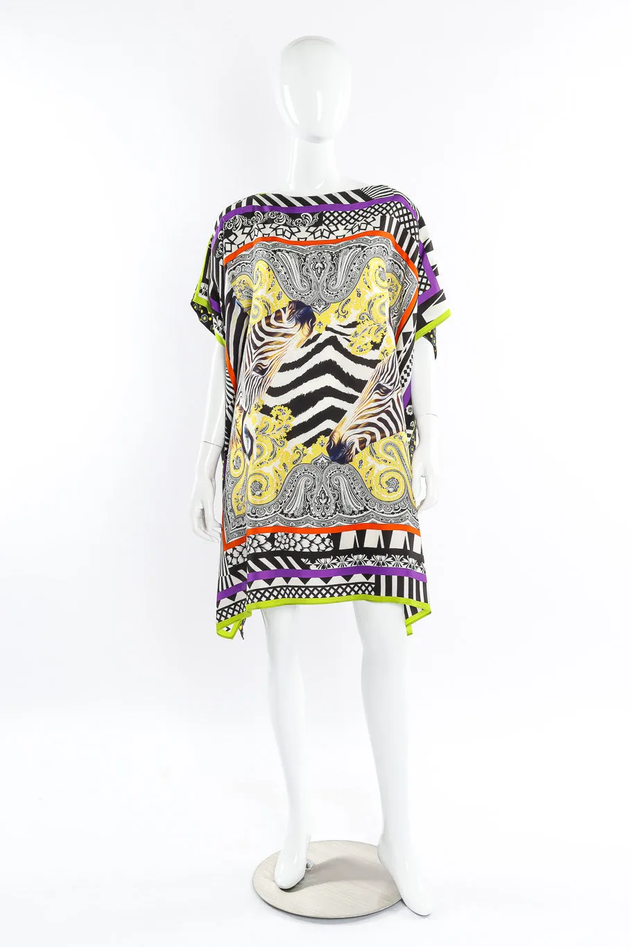 Zebra Floral Silk Scarf Top