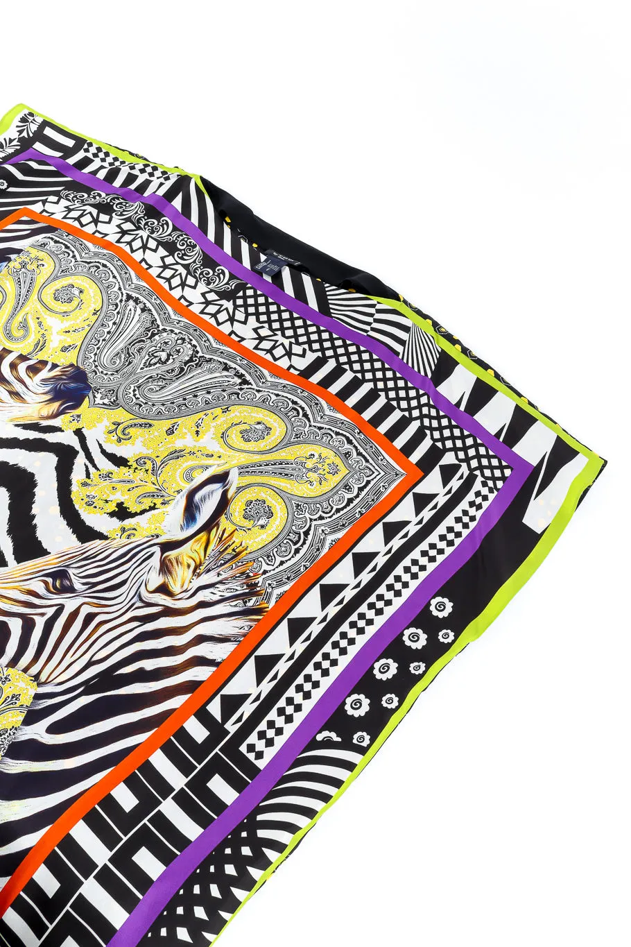 Zebra Floral Silk Scarf Top