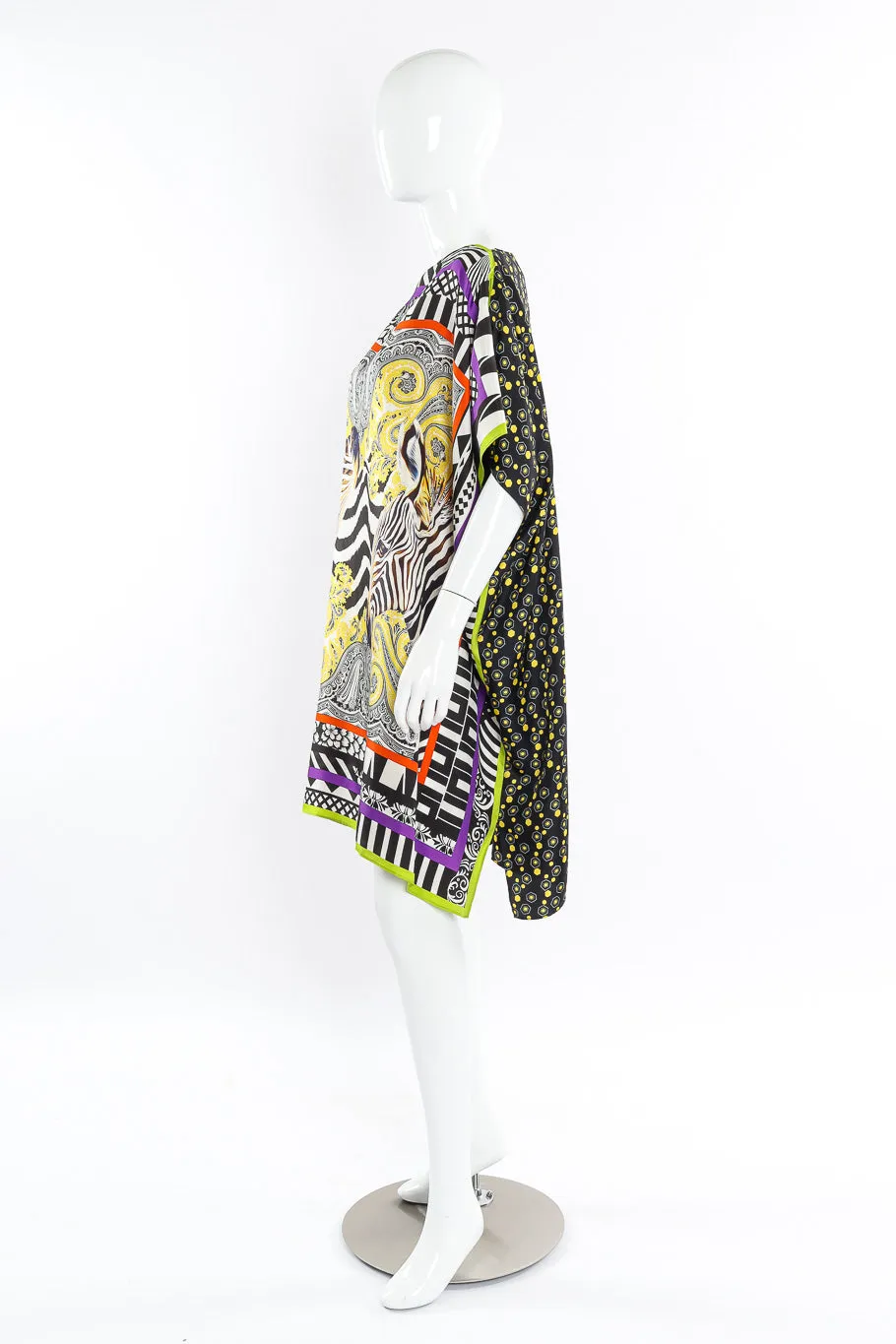 Zebra Floral Silk Scarf Top