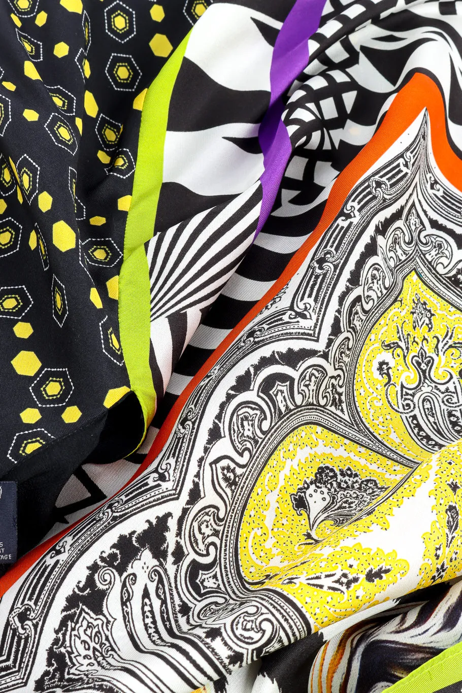 Zebra Floral Silk Scarf Top