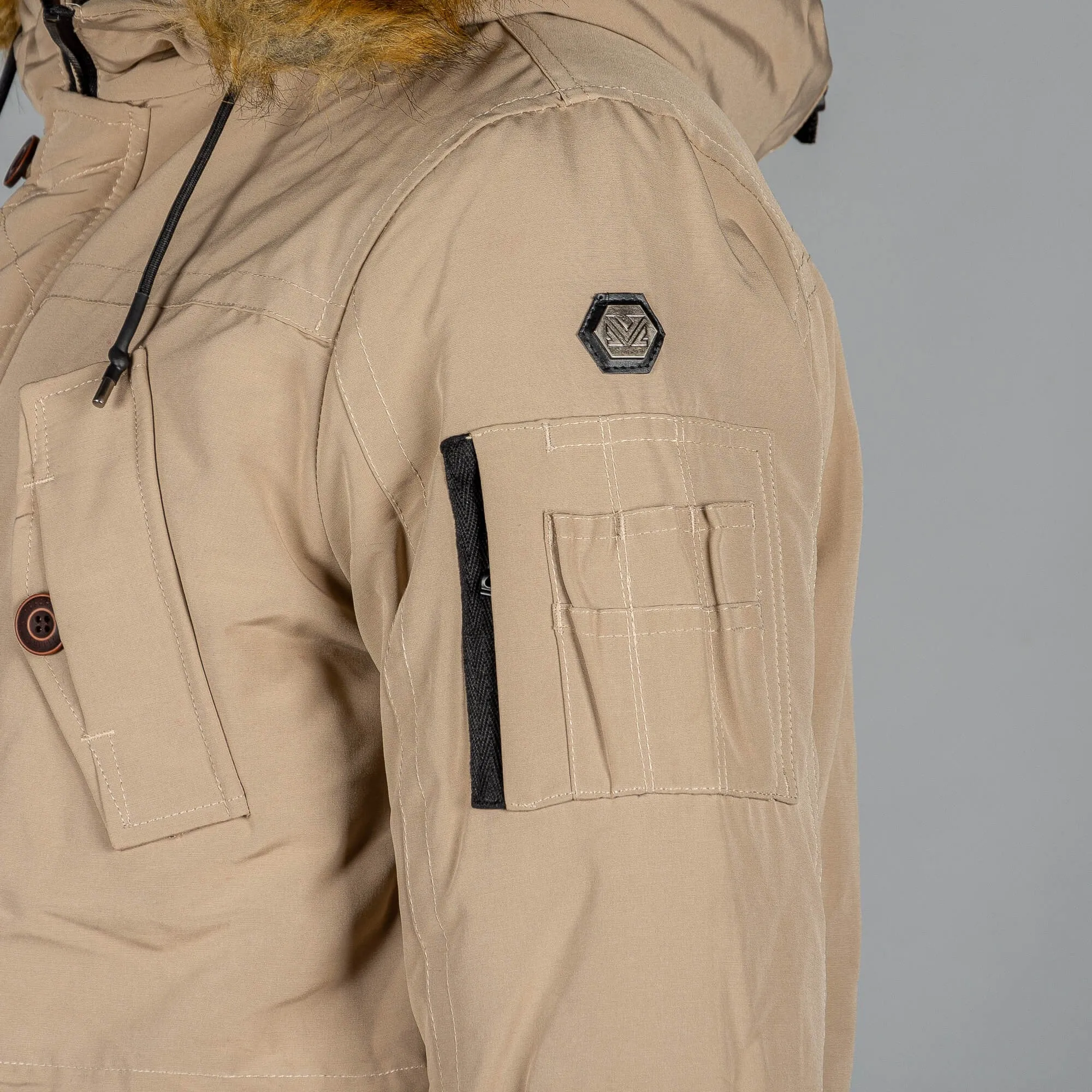 Zimná bunda MZ72 Lestyle Parka béžová